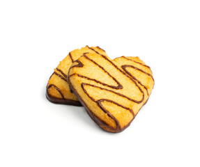 Biscuit Heart with Chocolate Base, Heart Shape Butter Cookies