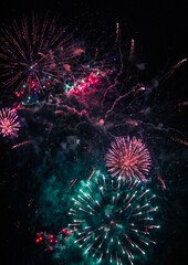 fireworks in the night sky