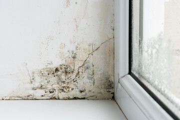 Mold in the corner of the plastic windows