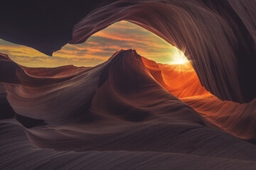 abstract background - sandstone wall - antelope canyon arizona america - beauty of nature concept.