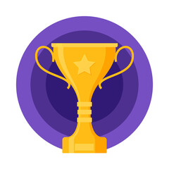 Success symbols, reward for winner flat icons