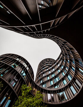 Copenhagen, Denmark: modern organic facade of Axel Towers