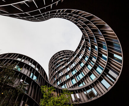 Copenhagen, Denmark: modern organic facade of Axel Towers