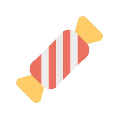 Christmas candy icon. Flat vector illustration