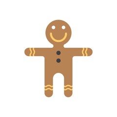 Gingerbread man Christmas cookie vector icon. Qualitative vector illustration for new year's day, christmas, winter holiday, cooking, new year's eve, food, silvester, etc.