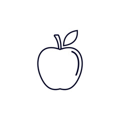 Apple Fruit for Fitness icon concept, Creative Gym Symbol, Illustration