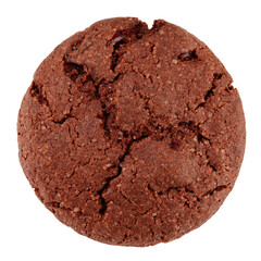 Chocolate chip cookie, isolated on white background, clipping path, full depth of field