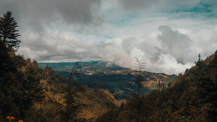 clouds in the mountains