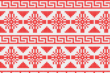 Fototapeta na wymiar Vector Illustration Christmas Mosaic Pattern