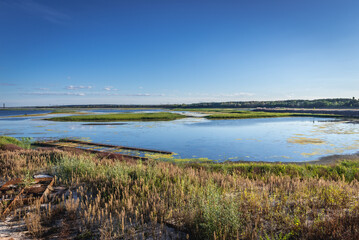 Cooling pond of Chernobyl Nuclear Power Station in Ukraine