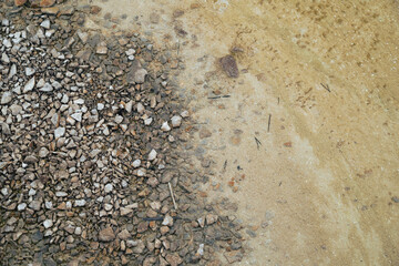 Abstract view of rocks and water from a hot spring in Norris Geyser Basin of Yellowstone National Park