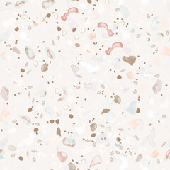 Terrazzo Texture Vector. Flooring Seamless Pattern