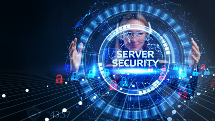 Cyber security data protection business technology privacy concept. Server security
