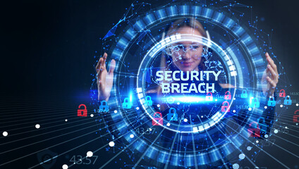 Cyber security data protection business technology privacy concept. Security breach