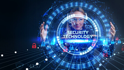 Obraz premium Cyber security data protection business technology privacy concept. Security technology