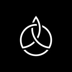 abstract initial letter l circle line logo