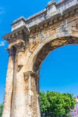 Triumphal Roman Arch in Pula, Croatia