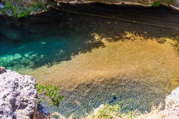 Clear water in the river of Talassemtane National Park, Morocco