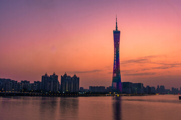 Naklejka premium Modern city of Guangzhou, China