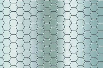 Vector metal background in the form of honeycombs