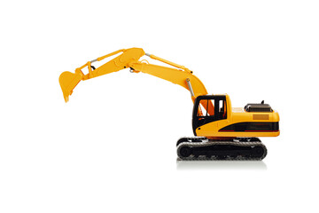 excavator model isolated on white background