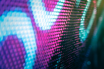 CloseUp LED blurred screen. LED soft focus background. abstract background ideal for design.