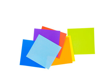 Isolated of colorful paper use for fold the origami in rainbow color