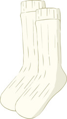 シンプルな靴下(ルーズソックス)のイラスト