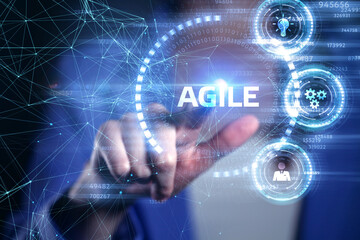 Business, Technology, Internet and network concept. Agile Software Development.
