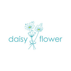 beautiful daisy flower logo icon illustration