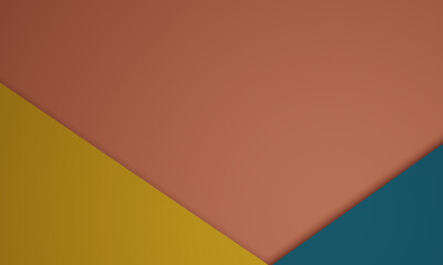 Modern pink yellow and blue papercut abstract background