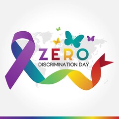 Zero Discrimination Day Vector Illustration. Suitable for Greeting Card, Poster and Banner.