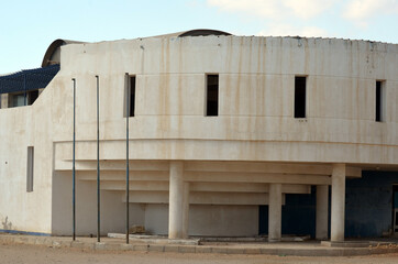 Empty streets and abandoned houses. Sharm El Sheikh, Egypt 