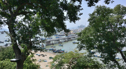 View of the mouth of the Kai River in the city of Nha Trang
