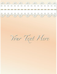 Lace Flower Border Pattern - Letterhead - Background - Wallpaper - Card - Frame - Invitation - Vector