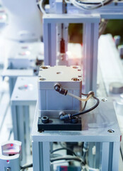 automatic machine tool in industrial manufacture factory,Smart factory industry 4.0 concept.