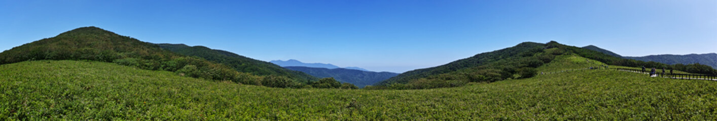 Fototapeta na wymiar Gombaelyeong landscape panorama in Inje