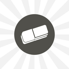 Eraser isolated vector icon. education design element