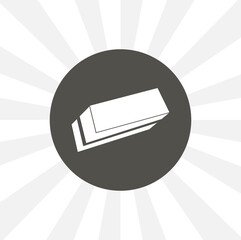 Eraser isolated vector icon. education design element