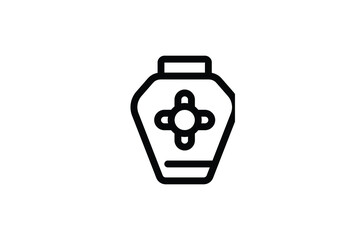 Thanksgiving Outline Icon - Vase