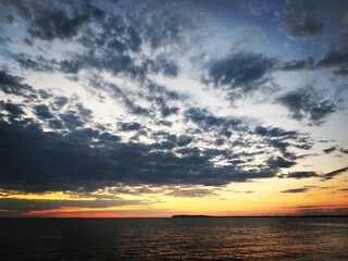 sunset over the sea