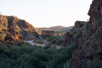 Fototapeta na wymiar Trestle in the Arizona desert