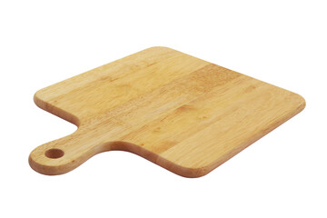 Wooden cutting board isolated on white background