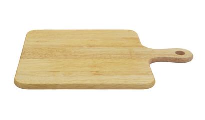 Wooden cutting board isolated on white background