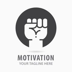 Motivation icon. Vector illustration. Symbol of strong, protest.