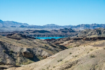 An overlooking view of nature in Lake Havasu, Arizona
