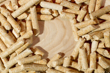 Wood pellets from biomass