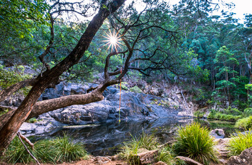 Boolumba falls in the dry season