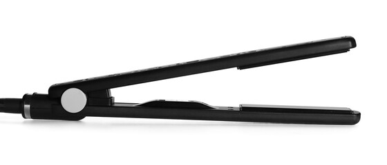 Straightening iron on white background