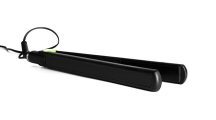 Straightening iron on white background